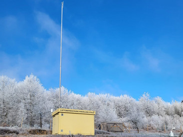 Luftmessstation Hunsrück-Leisel im Winter